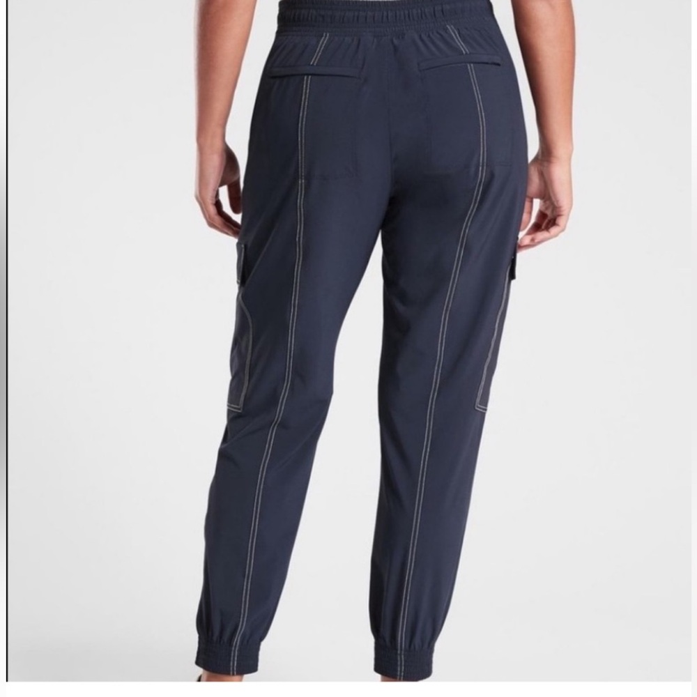 Athleta Chelsea Utility‎ Performance Athletic Joggers. Women’s 6. Navy. - Picture 2 of 6
